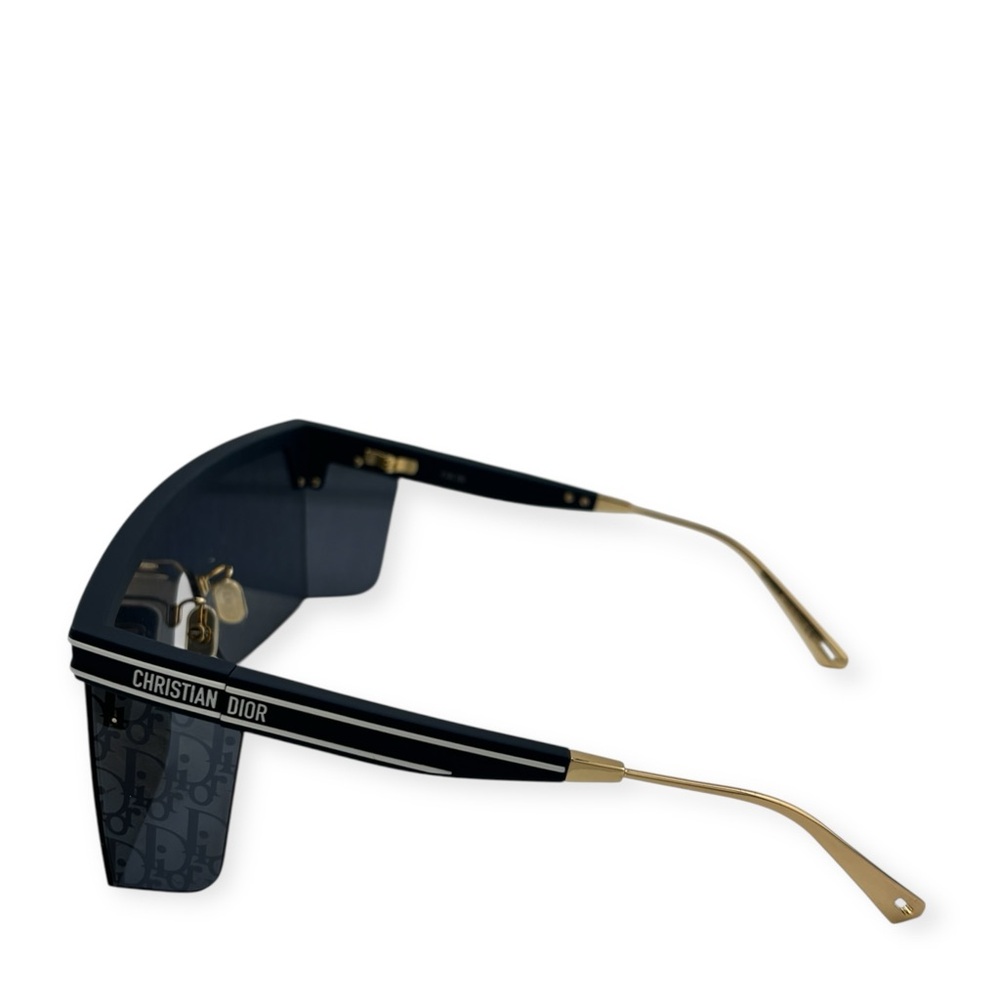 Christian Dior DiorClub M1U Oblique Mask sunglasses in navy blue - Picture 3 of 4